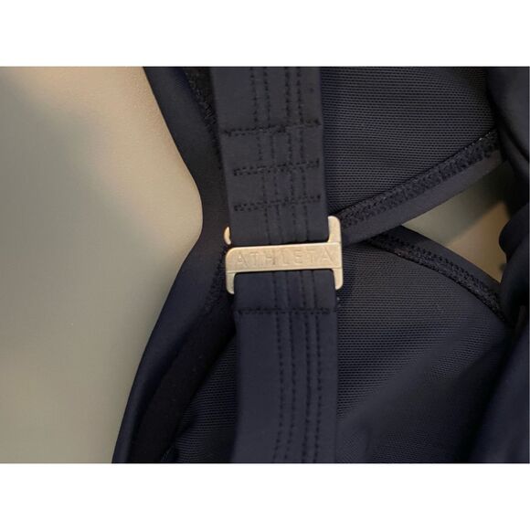 Athleta Navy Blue‎ Halter Bikini Swim Top Size 32 B/C Medium - Picture 4 of 4